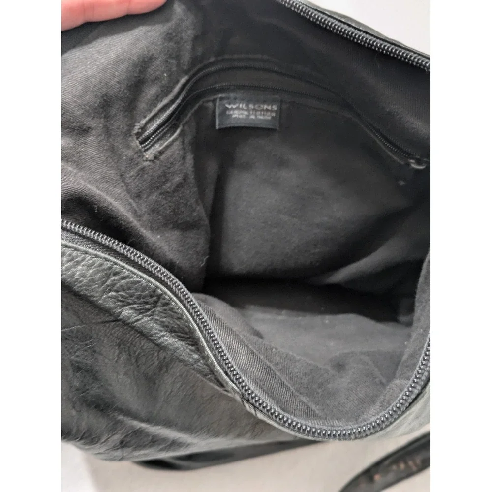 Wilson's Black Genuine Leather‎ Bucket Bag